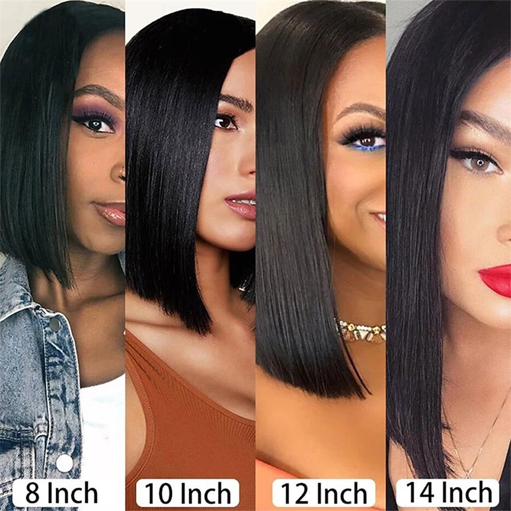 Highlight Bob Wig 13x 4x1 T Part Lace Bob Wig Lace Front Human Hair Highlight Black Middle Part Bob Wigs Ombre Honey Blonde Straight Lace Front Bob Wigs for Women 2025 - $47.99 –P2