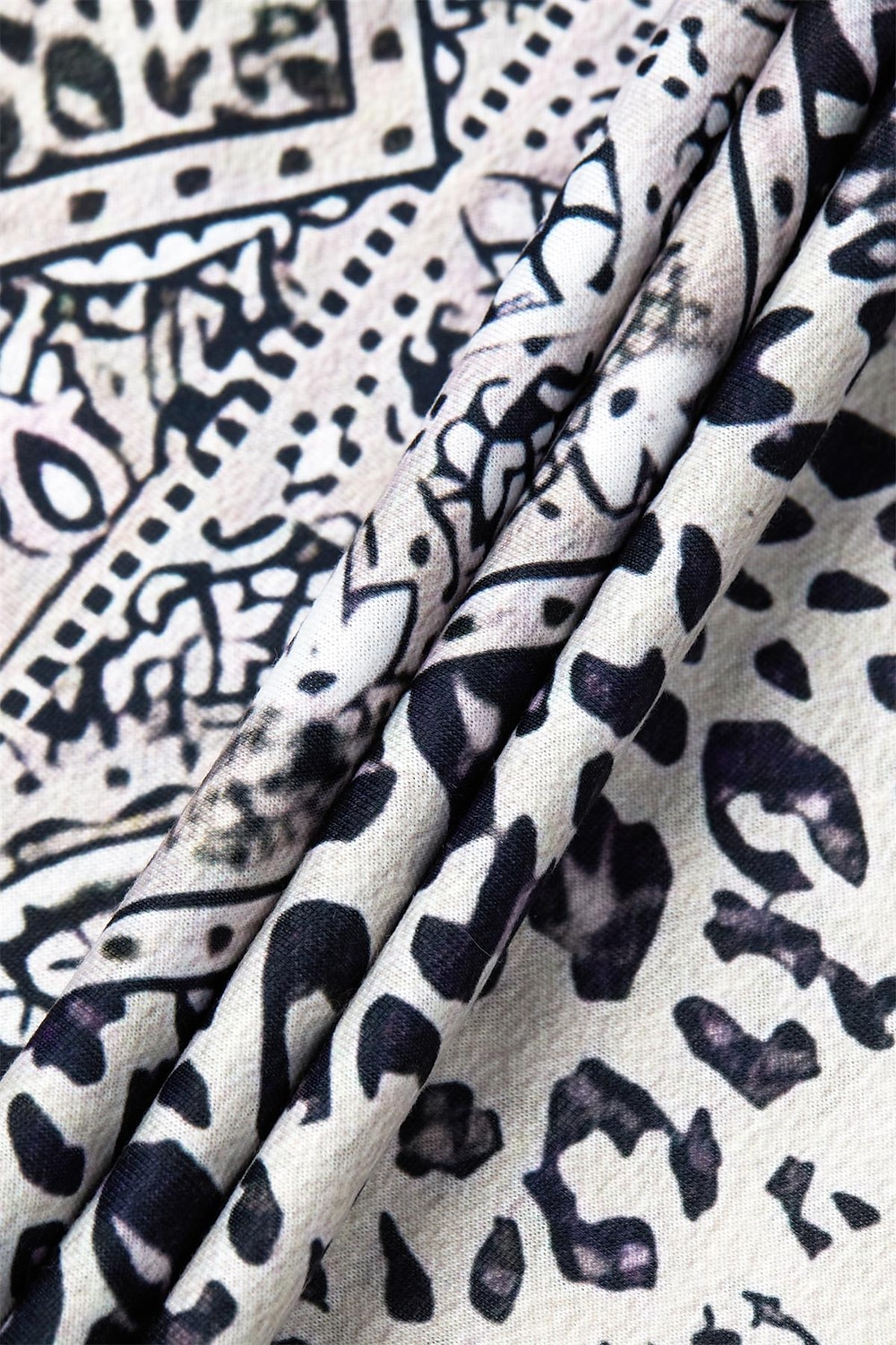 Dámské Tričko Leopard Kašmírový vzor Módní Dlouhý rukáv Kulatý Běžné topy Denní Víkend Tisk Šedá Jaro & podzim 2025 - $22.99 –P9