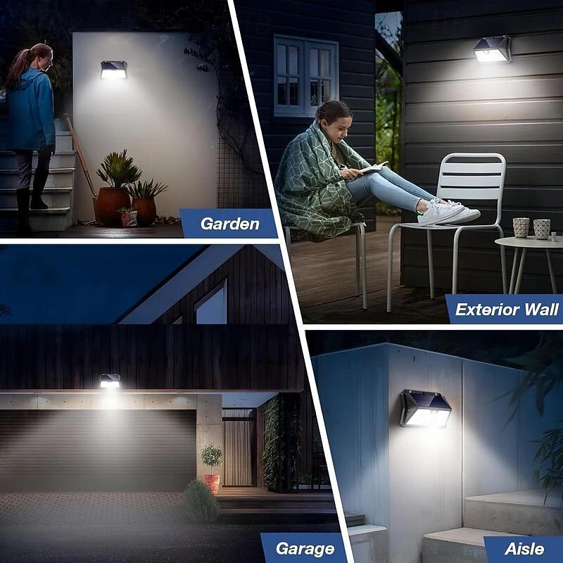 1PC Outdoor Solar Light with Motion Sensor, 185 LED 3 Modes Outdoor Solar Light 1800mAh IP65 Waterproof LED Outdoor Wall Light For, Garden, Patio, Garage, Front Door, Pool, Steps, Fence 2026 - $26.99 –P3
