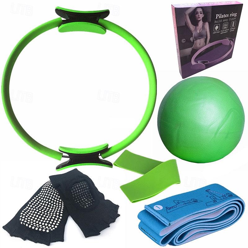 pilates kör hat részes jóga labda latex rugalmas gyűrű jóga zokni pozíció öv fitness szett hat részes készlet 2025 - $73.99 –P3
