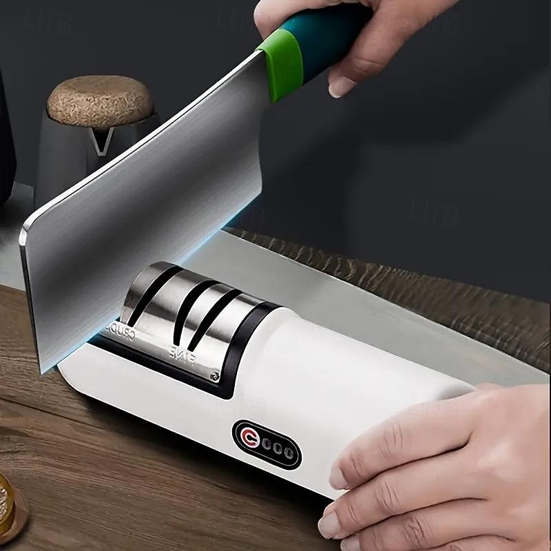elektrisk knivsliper husholdningsbryneverktøy multifunksjons automatisk lading liten knivsliper 2025 - $28.99 –P4