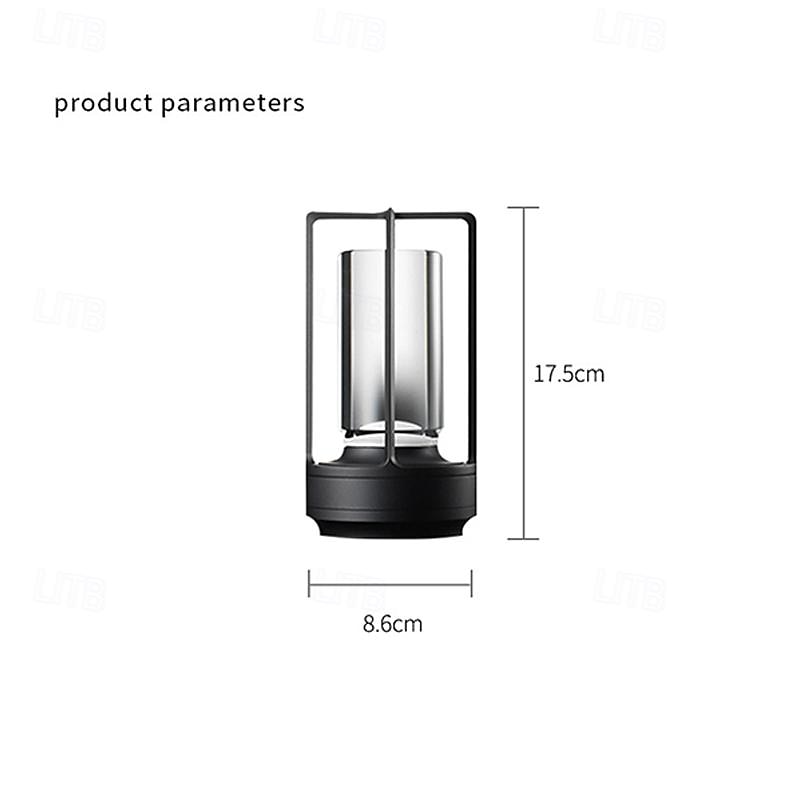 Lampada ricaricabile in alluminio Touch Dimming a 3 colori Camera da letto interna Soggiorno Atmosfera Luce Lampada da campeggio esterna tipo C del 2025 a $52.99 –P3