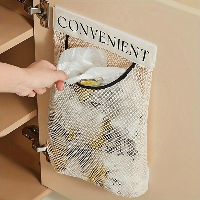 supporti per sacchetti di plastica, supporto per sacchetti della spesa di grande capacità, supporto per sacchetti di plastica sospesi in rete per riporre i sacchetti di plastica della cucina del 2025 a $8.49 –P1