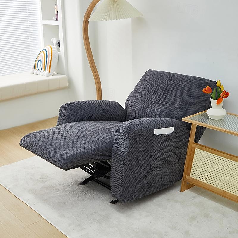 jacquard fåtölj överdrag överdrag lazyboy överdrag soffstolsöverdrag 4-delade set, halkfri vilstol med förvaringsfickor möbelskydd för vardagsrum 2025 - $57.99 –P16