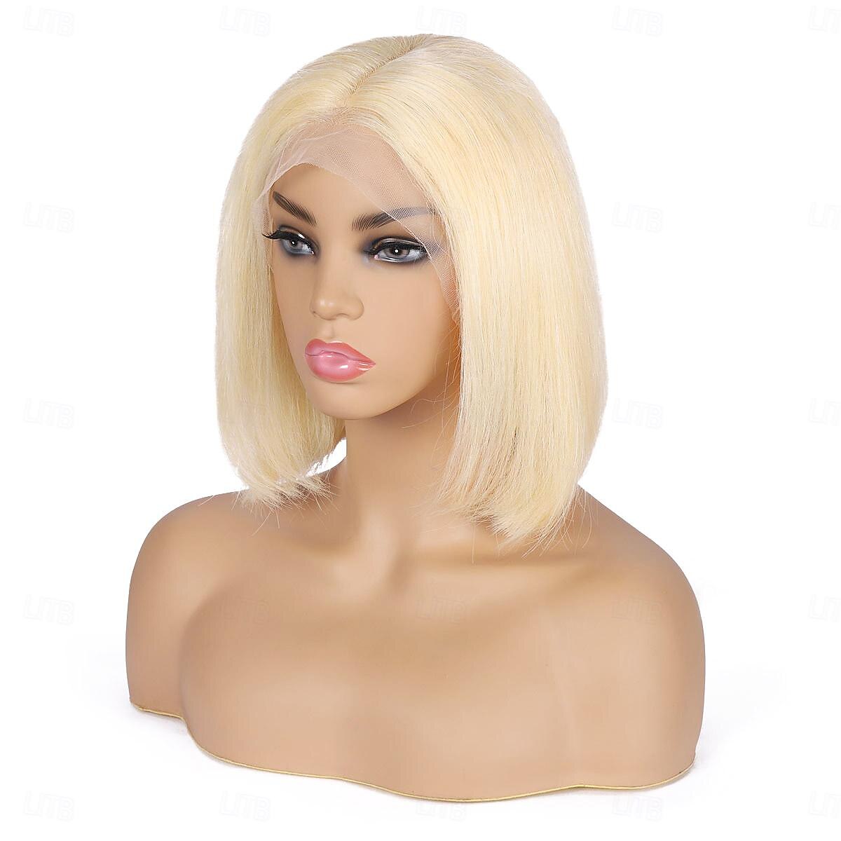 capelli umani remy 613 parrucche bob bionde capelli lisci parrucche in pizzo bob parte t densità del 150% con i capelli del bambino del 2025 a $133.99 –P4