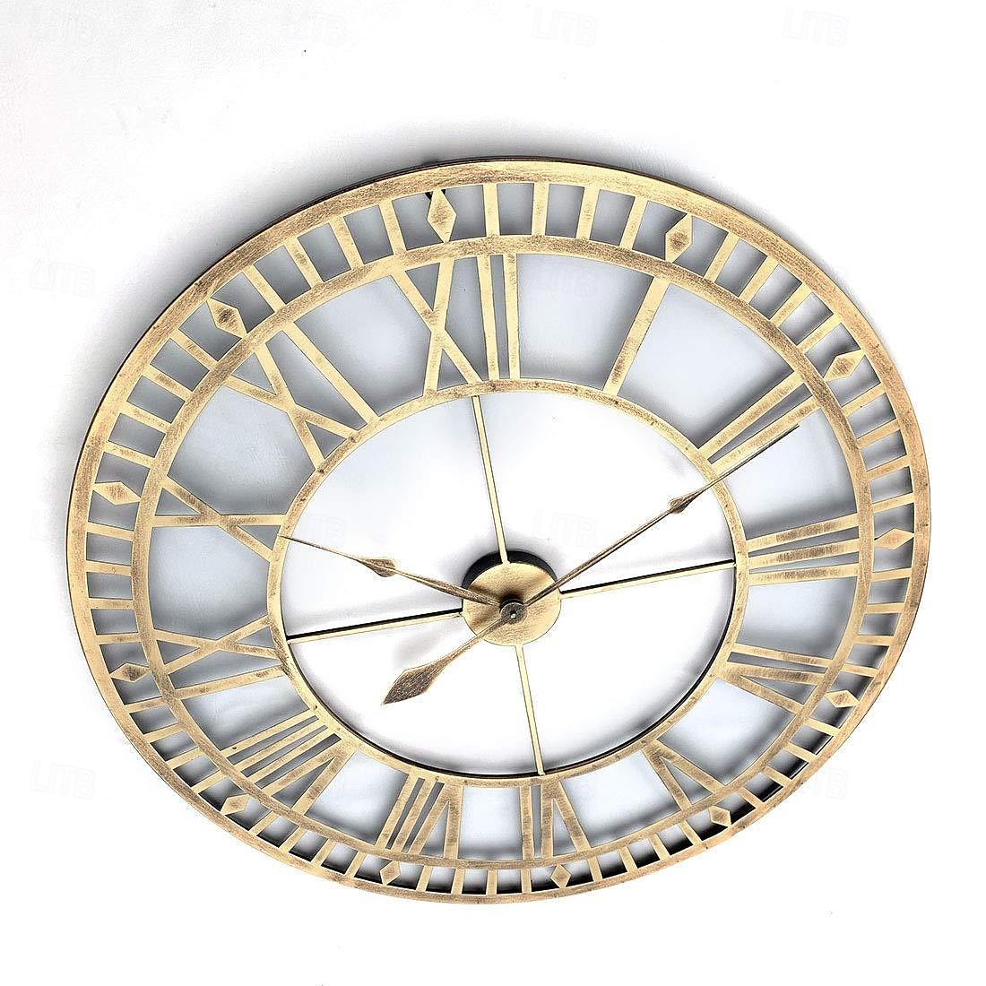 ulkoseinäkello isot roomalaiset numerot design 3d koristeellinen seinäkello hiljainen kvartsikello iso seinäkello olohuone keittiöön ulkona maalaistalo eteinen pihalla parvella 40 60 cm 2026 - $116.09 –P7