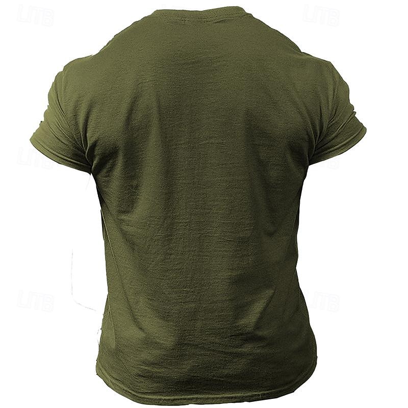 Herren Grafik Buchstabe T Shirt Kurzarm T-Shirt 3D-Druck Rundhalsausschnitt Hemd Täglich Designer Retro Vintage Sport im Freien Ferien Ausgehen Schwarz Armeegrün Dunkelblau Frühling & Sommer 2025 - $15.99 –P4