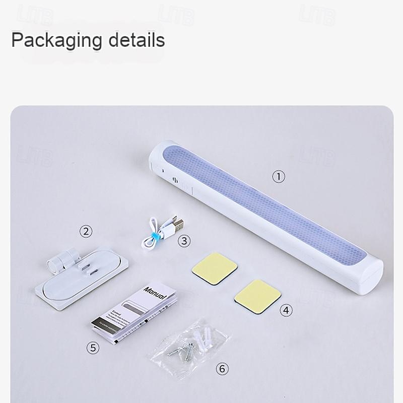 led-kastlamp bureaulamp studentenslaapzaal leeslamp studie magnetische led koel licht usb oplaadbaar driekleurig licht touch nachtkastje nachtlampje 2025 - $17.49 –P11
