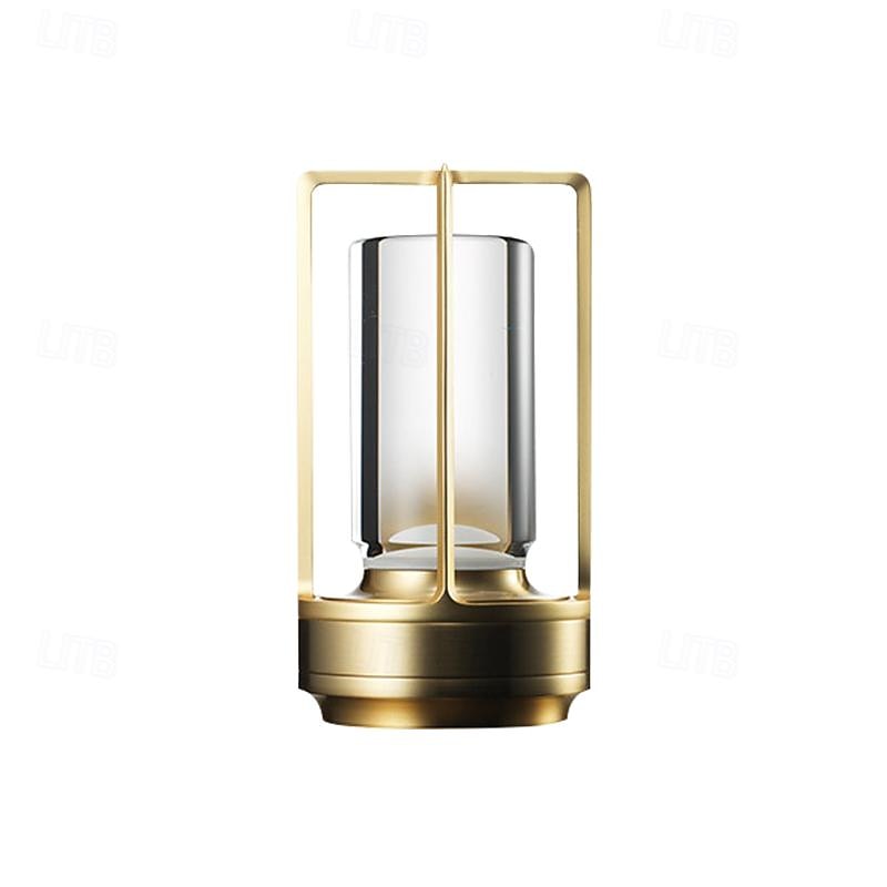 Lampada ricaricabile in alluminio Touch Dimming a 3 colori Camera da letto interna Soggiorno Atmosfera Luce Lampada da campeggio esterna tipo C del 2025 a $52.99 –P13