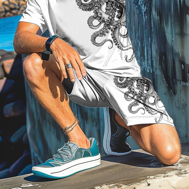 Homme Animal Pieuvre Caleçons de Bain Surf Boardshort short de bain Taille médiale Vacances Hawaïen Style complexe Vacances Plage Cordon avec doublure en maille Taille elastique Designer Vêtement de 2025 ? $19.99 –P1