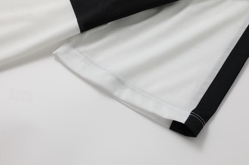Férfi Póló öltönyök Tracksuit Teniszing Rövidnadrág és póló szett Rövid ujjú Terített nyak Tavaszi nyár Színes Sportok Divat Dizájn 2 db Szabadtéri Utca Hétköznapi Fekete Fehér Sárga Férfi felső póló 2025 - $22.99 –P8