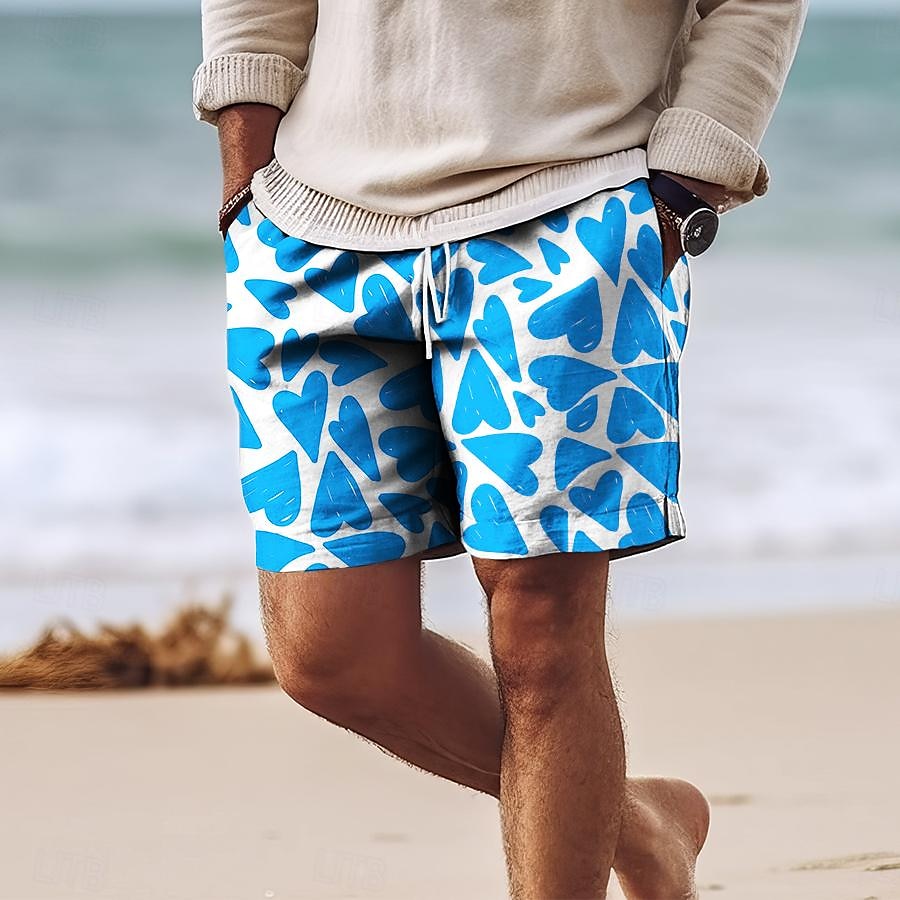 Per uomo Cuore Costumi da bagno Pantaloncini da mare Pantaloncini da Surf Misura del girovita medio Vacanza Hawaiano Stile Resort Vacanza Ferie Spiaggia Coulisse con fodera in rete Elastico in vita del 2026 a $18.99 –P3