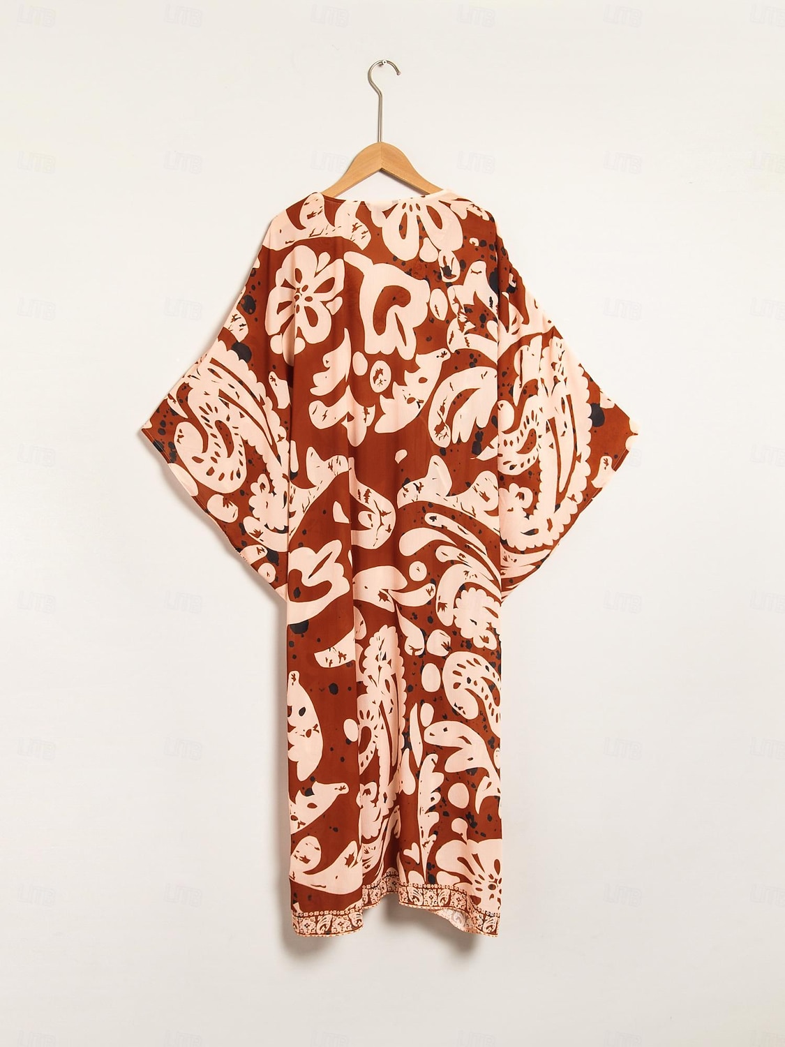 caftan midi en mousseline à imprimé cachemire bohème et col en V de 2026 ? $102.99 –P10