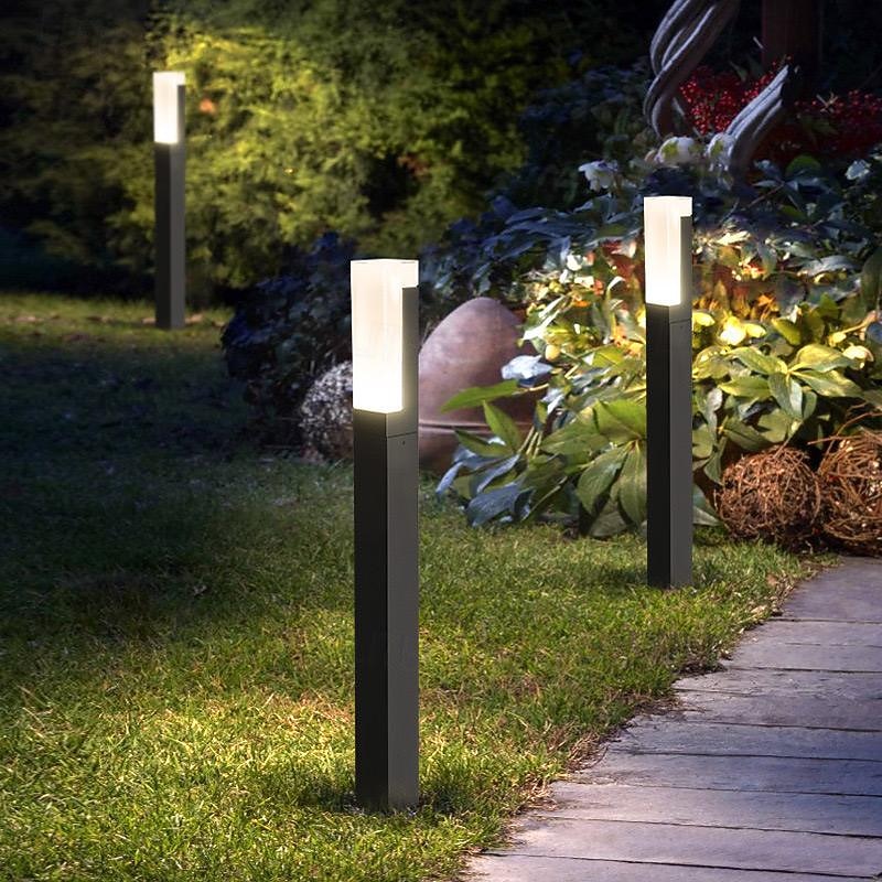 poste de amarração para exterior luzes de caminho LED para exterior 30/40/60/80 cm luz de base antracite de alumínio, lâmpada de jardim de design moderno, ip65 à prova de intempéries, lâmpada de piso de 2026 por $126.17 –P6
