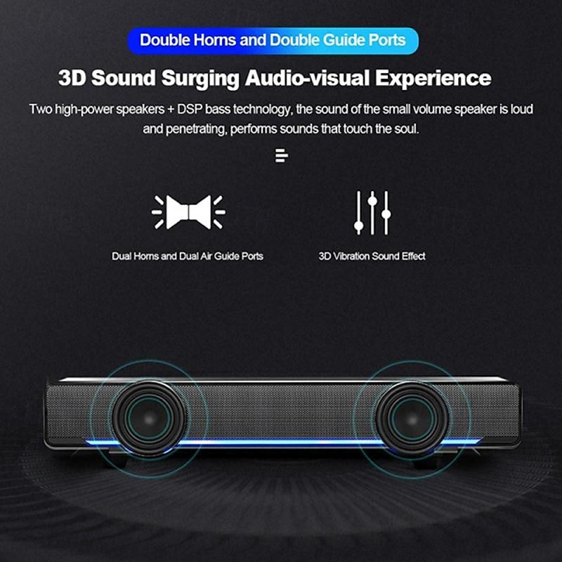 2025年 litbest x7 Bluetoothスピーカー Bluetooth USB ポータブル LEDライト テレビ用ミニスピーカー &パソコン  コレクション – $26.99 –P4