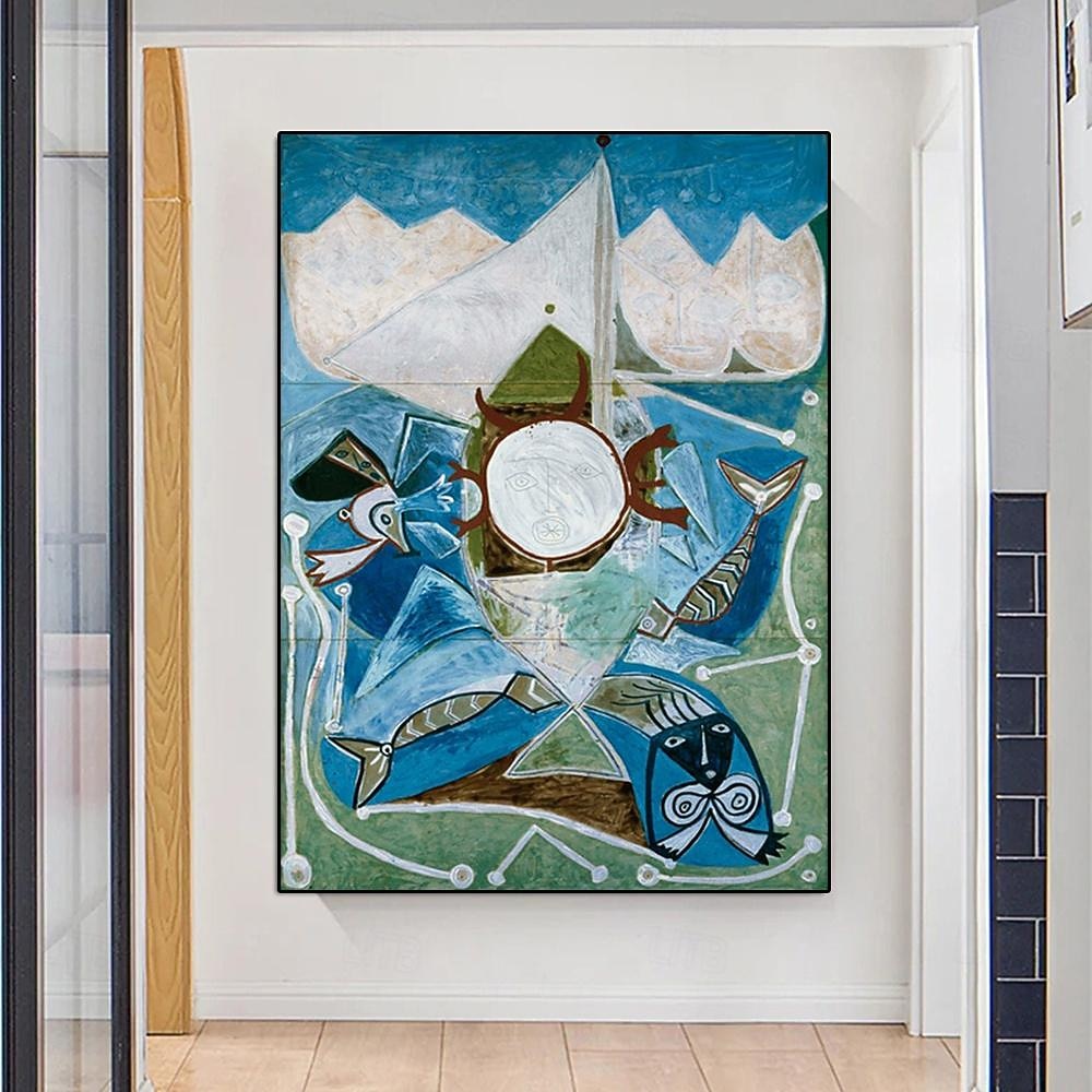 100 % handgemaltes Ölgemälde „Ulysses' und die Meerjungfrauen“ von Pablo Picasso im Rahmen von Pablo Picasso Guernica, Reproduktion eines Ölgemäldes auf Leinwand 2025 - $170.99 –P2