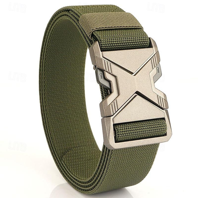 Men's Belt Tactical Belt Waist Belt Black Kakhi Polyester Alloy Durable Adjustable Plain Outdoor Daily 2025 - $13.49 –P5
