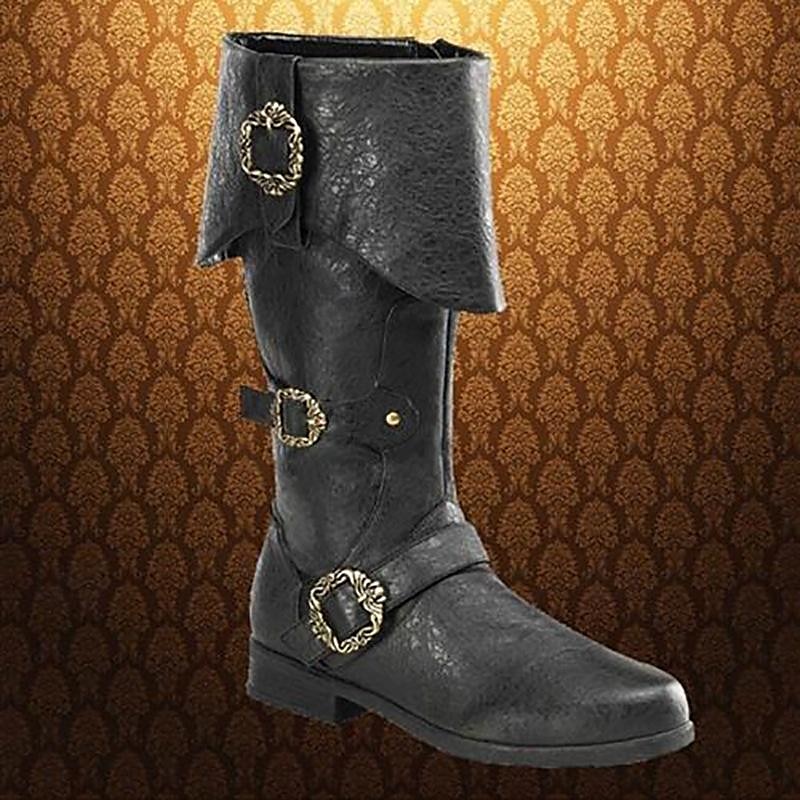 Retro Vintage Medieval Renaissance Shoes Flat Jazz Boots Ren Faire Pirate Viking Crusader Men's Celtic Pirate Halloween Carnival Masquerade LARP Ren Faire Adults Shoes 2025 - $63.99 –P3