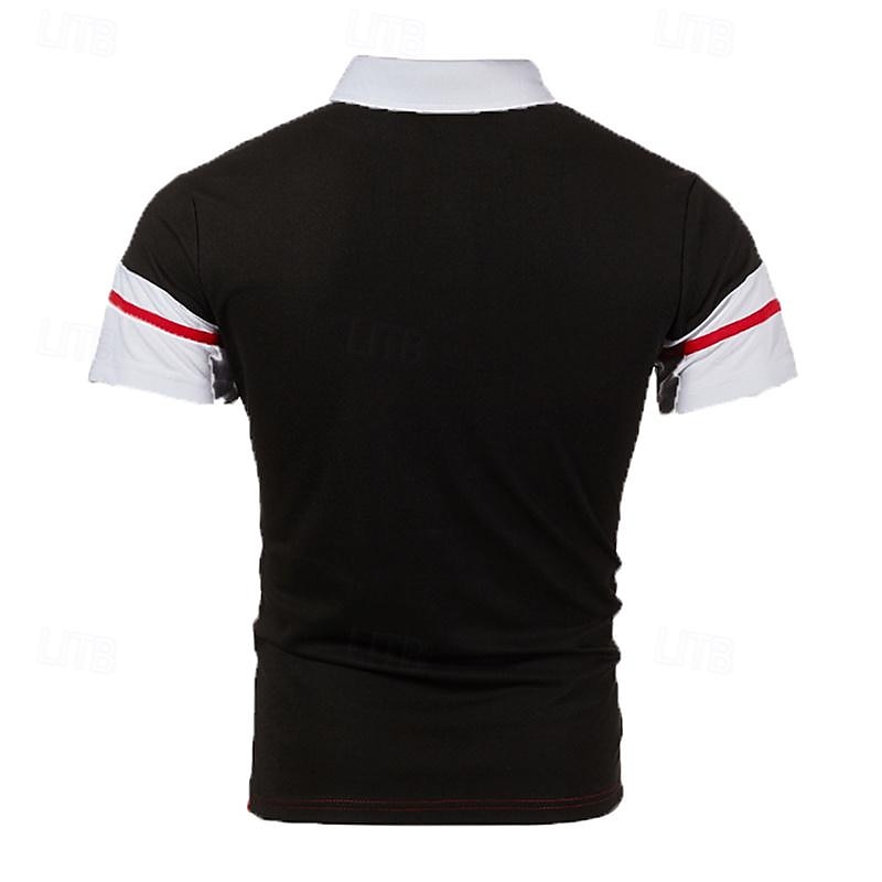 Ανδρικά Πουκάμισο γκολφ Μπλουζάκια Golf Polos Causal Δουλειά Πέτο Κοντομάνικο Βασικό Μοντέρνα Συνδυασμός Χρωμάτων Κουρελού Κουμπιά Ανοιξη καλοκαίρι Κανονικό Ανοικτό Γκρίζο Πουκάμισο γκολφ 2026 - $13.49 –P8