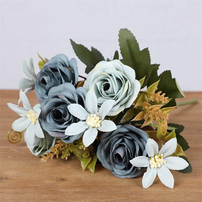 2 pezzi simulati di rosa artificiale palla crisantemo decorazione della casa ornamenti di fiori artificiali oggetti di scena di nozze fiori artificiali del 2025 a $15.99 –P15