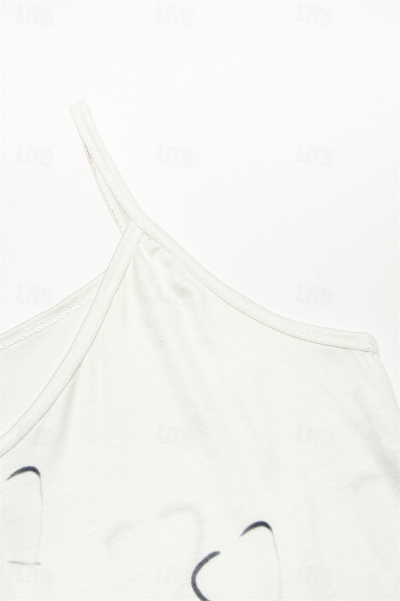 Vrouwen's Mini Jurk Casual Jurk Petite Jurk Zomerse Jurk Basis Sexy Casual Vakantie Dagelijks Feest Regelmatige Pasvorm Hart LIEFDE Fruit Mouwloos V Hals Spaghetti Band Ananas Bloemen 2026 - $21.99 –P10