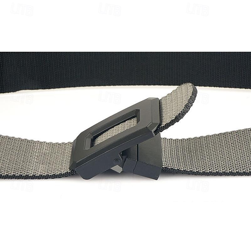 Men's Belt Nylon Belt Reversible Belt Hollow-out Rotating Buckle Alloy Durable Adjustable Plain Red Kakhi Outdoor Daily Waist Belt 2026 - $11.99 –P11