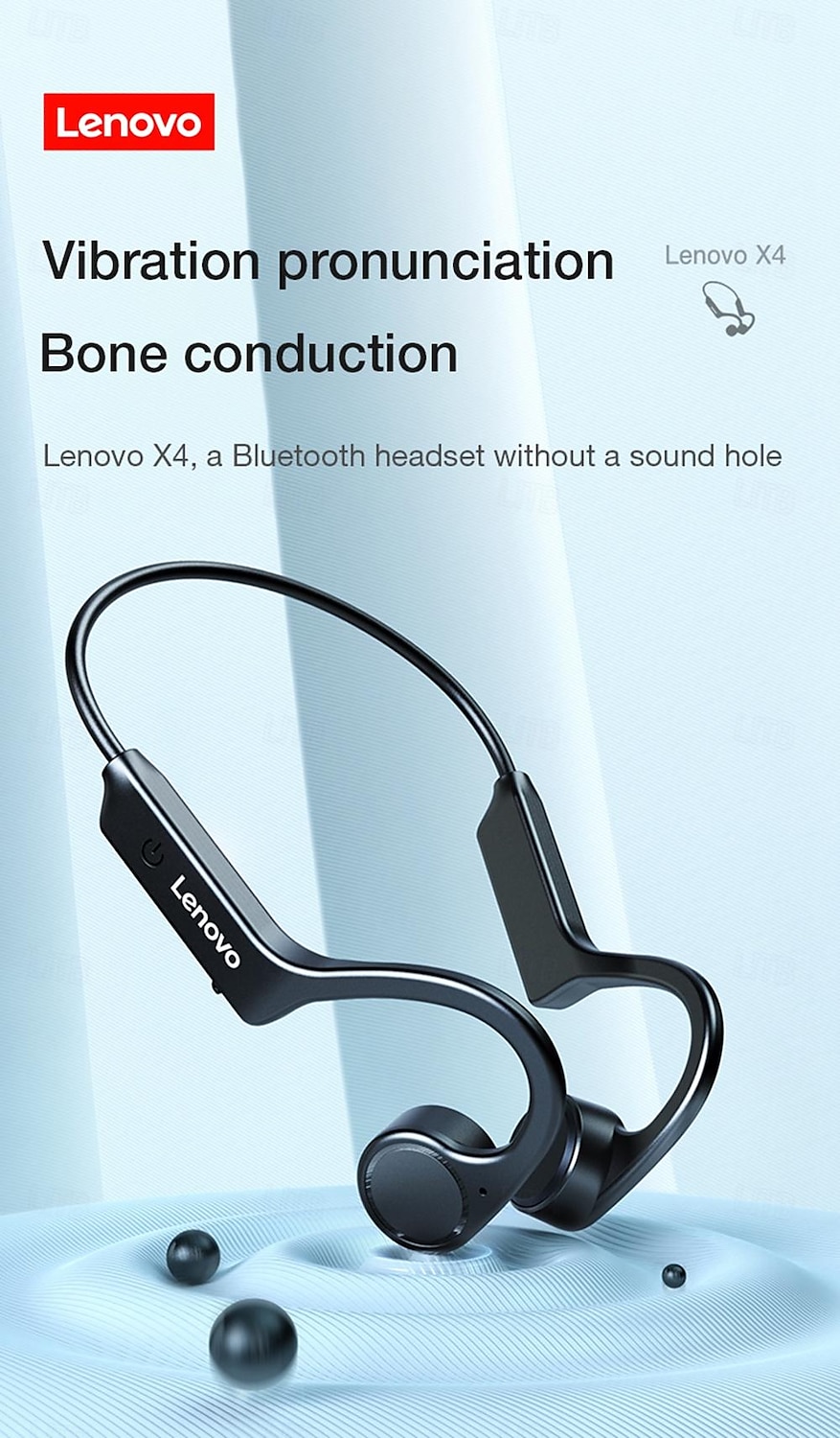 Lenovo X4 TWS True Беспроводные наушники Заушник Bluetooth 5.0 Стерео IPX5 для Яблоко Samsung Huawei Xiaomi MI Повседневное использование Путешествия Треккинг Мобильный телефон 2025 - $39.99 -P1