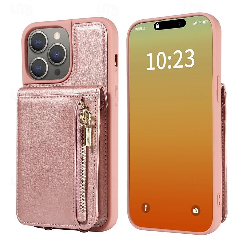телефон Кейс для Назначение айфон 16 iPhone 15 Pro Max iPhone 14 13 12 11 Pro Max X XR XS 8 7 Plus Кошелек для карт Молния с ремешком с ремешком на запястье Ретро ТПУ Кожа PU 2025 - $33.99 –P4