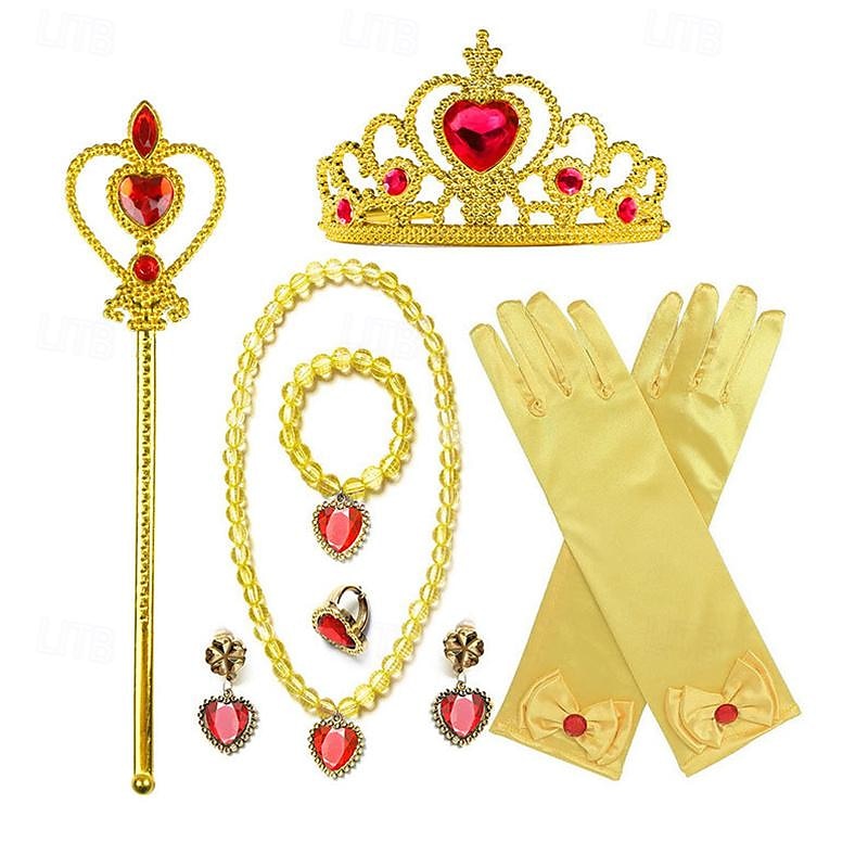 Conjunto de cosplay de acessórios de princesa combinação elsa coroa colar de luva de 2025 por $22.99 –P3