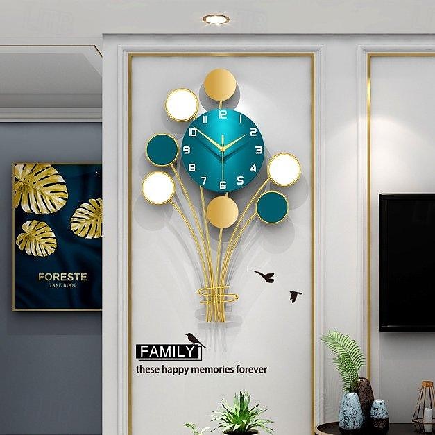 Relógios de parede luxuosos leves, relógios de parede criativos para sala de estar, decoração de casa, moda e arte simples, relógios de parede nórdicos 40 50 60 cm de 2025 por $116.99 –P3