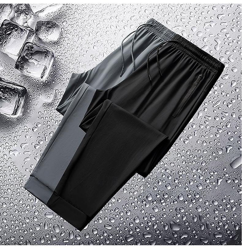 Homens Calças Calça verão Calça casual Cintura elástica Bolso Com Zíper Côr Sólida Resistente a rugas Esportes Comprimento total Ao ar livre Casual Casual Calças Preto Cinzento Cintura Alta Com de 2025 por $18.99 –P1