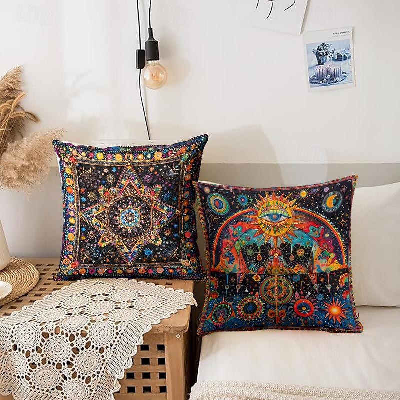 astrolabio modello etnico modello 1pc federe per cuscini dimensioni multiple costiero cuscini decorativi per esterni morbido cuscino in velluto custodie per divano divano letto decorazioni per la casa del 2025 a $13.99 –P1