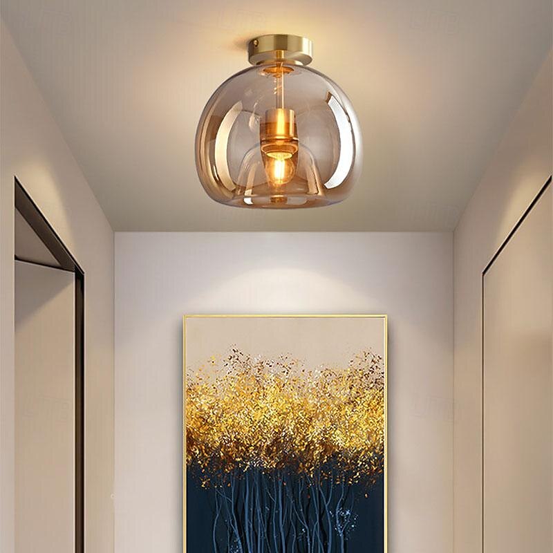 Lámpara colgante LED, luz de isla, lámpara de metal moderna de vidrio ámbar para oficina en casa, comedor, dormitorio, sala de estar, blanco cálido 110-120v 220-240v 2026 - $162.99 –P6