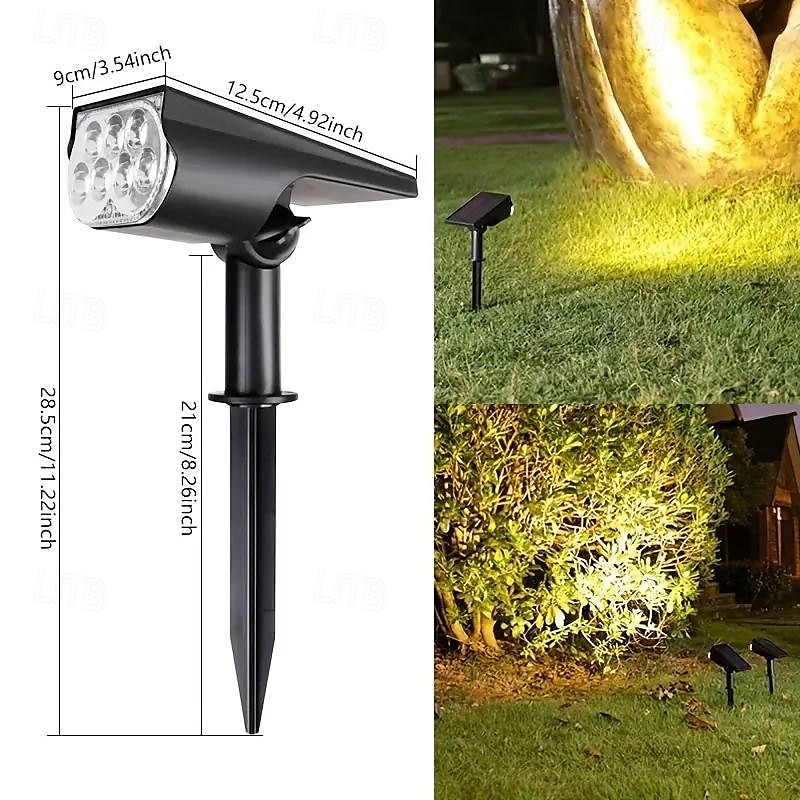 2/7led projecteur solaire extérieur étanche jardin cour pelouse paysage lumière colorée rvb lumière de pelouse pour bord de route villa parc jardin décor lumière 1pc de 2025 ? $14.99 –P9