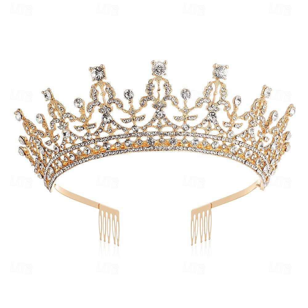 Luxury Queen's Crown Wedding Banquet Party Pan Hair Crown Water Diamond Hair Accessories Bride Crown Headband 2025 - $13.49 –P1