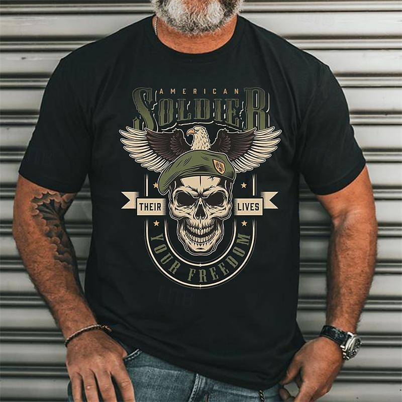 4 luglio 2026 250° Giorno della Memoria Maglietta in Cotone 3D con Bandiera Americana per Uomini e Maniche Corte per Strada del 2026 a $17.49 –P8