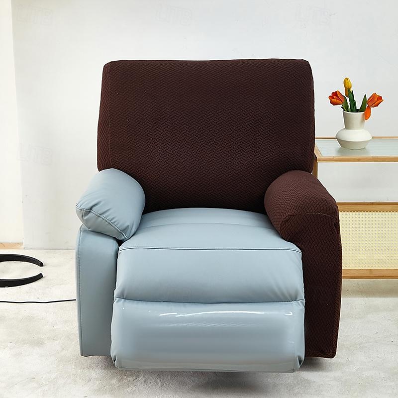 jacquard fåtölj överdrag överdrag lazyboy överdrag soffstolsöverdrag 4-delade set, halkfri vilstol med förvaringsfickor möbelskydd för vardagsrum 2025 - $57.99 –P18