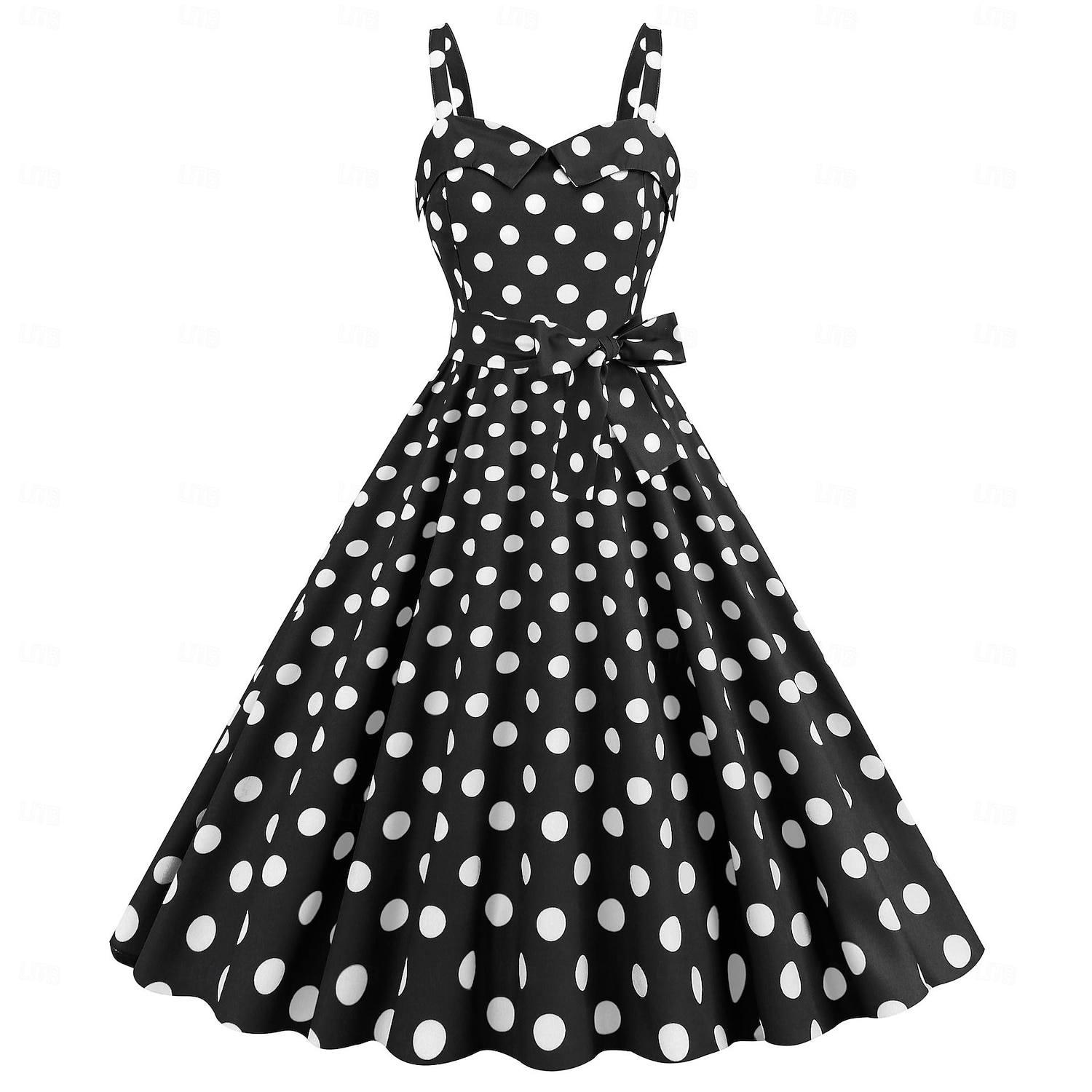 Retrò Vintage Anni 1950 Rockabilly Vestito Abito Swing Pois Per donna Carnevale Mascherata Abbigliamento quotidiano Adulti Vestito Abiti per il ritorno del 2025 a $24.99 –P11
