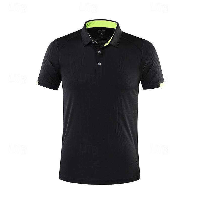 Férfi Golfing golf póló Munka Hétköznapi Hajtóka Rövid ujjú Alap Modern Sima Gomb Tavaszi nyár Normál Fekete Fehér Piros Sötétkék Medence Narancssárga Golfing 2025 - $12.99 –P4