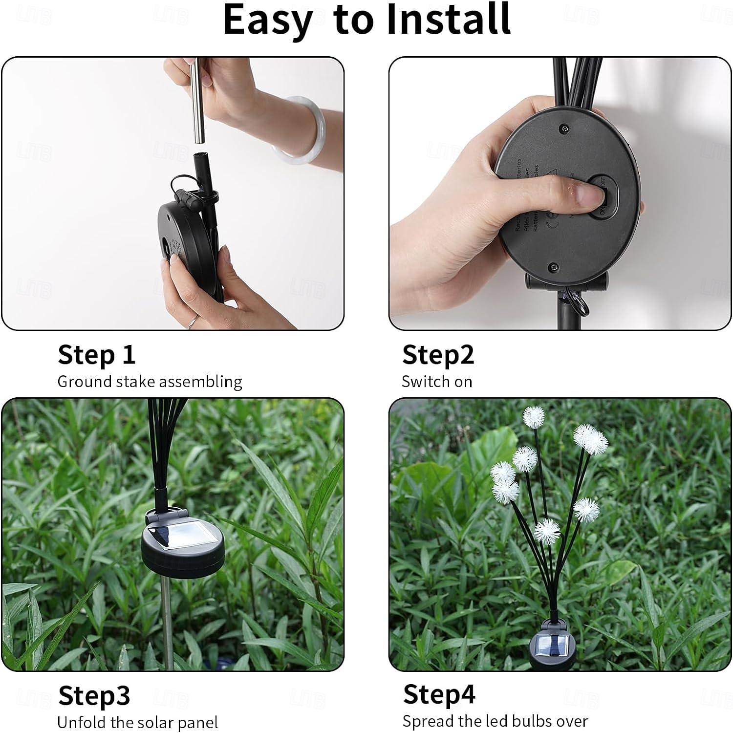 2 stks zonne-tuin swingend licht op zonne-energie paardenbloem licht 6/8 led outdoor ip65 waterdichte patio licht pad landschap buiten loopbrug decoratie lamp 2026 - $23.99 –P12