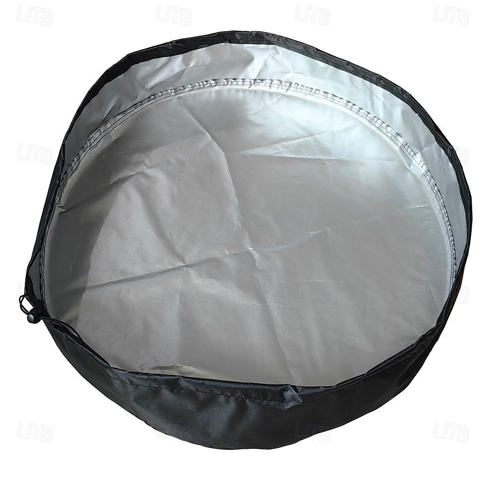 Cubierta protectora para tambores químicos y barriles de agua de lluvia: protector contra el polvo y la lluvia de tela Oxford para barriles redondos y compuestos, que garantiza la longevidad 2025 - $17.49 –P5