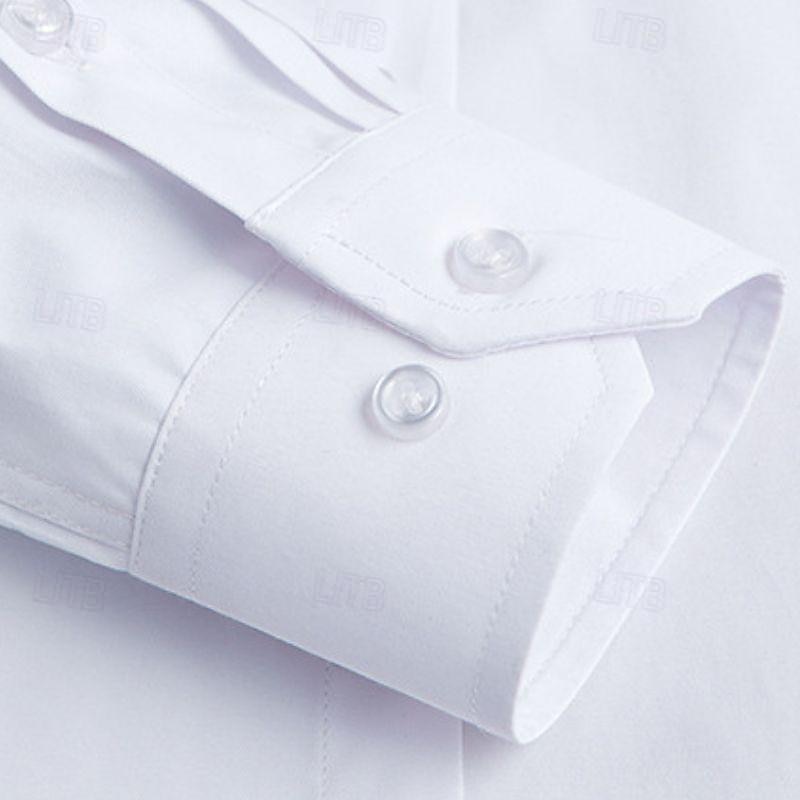 Men's Chinese Collar Shirt Mandarin Collar Shirt Dress Shirt Collared Shirt Button Up Shirt Plain Wedding Party Wine Black White Navy Blue Long Sleeve Grandad Collar All Seasons Clothing Apparel 2025 - $26.99 –P2