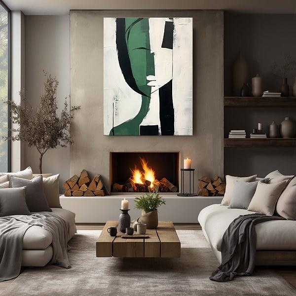 figure peintures abstraites visages peints à la main peinture à l'huile moderne tentures murales faites à la main art conception simple toile cadre photo illustration décor de cuisine grande taille de 2025 ? $133.99 –P2