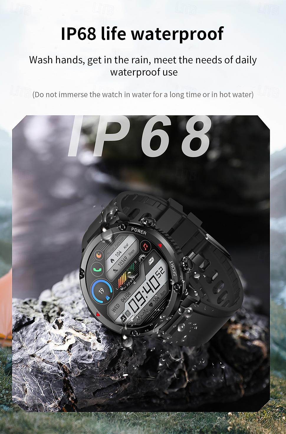 iMosi T30 Smart Watch 1.6 inch Smartwatch Fitness Running Watch Bluetooth Pedometer Call Reminder Sleep Tracker Compatible with Android iOS Unisex Long Standby Hands-Free Calls Waterproof IP68 52mm 2026 - $72.99 –P9