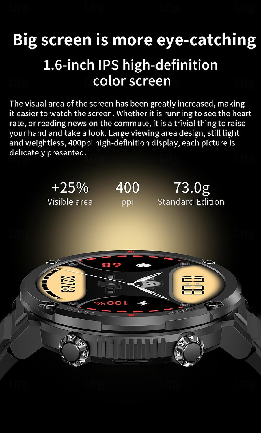 iMosi T30 Smart Watch 1.6 inch Smartwatch Fitness Running Watch Bluetooth Pedometer Call Reminder Sleep Tracker Compatible with Android iOS Unisex Long Standby Hands-Free Calls Waterproof IP68 52mm 2026 - $72.99 –P3