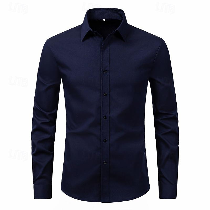 Herren Hemd Sommerhemd Freizeithemd Strandhemd Knopfhemd Schwarz Weiß Rosa Wein Marineblau Langarm Einfach Revers Urlaub Hawaiianisch Button-Down Bekleidung Polyester Mode Lässig Bequem 2025 - $19.99 –P9