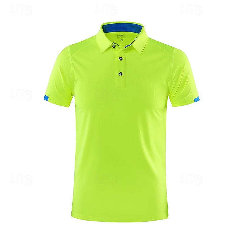 Férfi Golfing golf póló Munka Hétköznapi Hajtóka Rövid ujjú Alap Modern Sima Gomb Tavaszi nyár Normál Fekete Fehér Piros Sötétkék Medence Narancssárga Golfing 2025 - $12.99 –P6