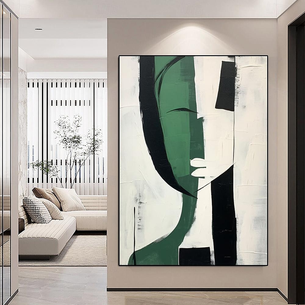 figure peintures abstraites visages peints à la main peinture à l'huile moderne tentures murales faites à la main art conception simple toile cadre photo illustration décor de cuisine grande taille de 2025 ? $133.99 –P1