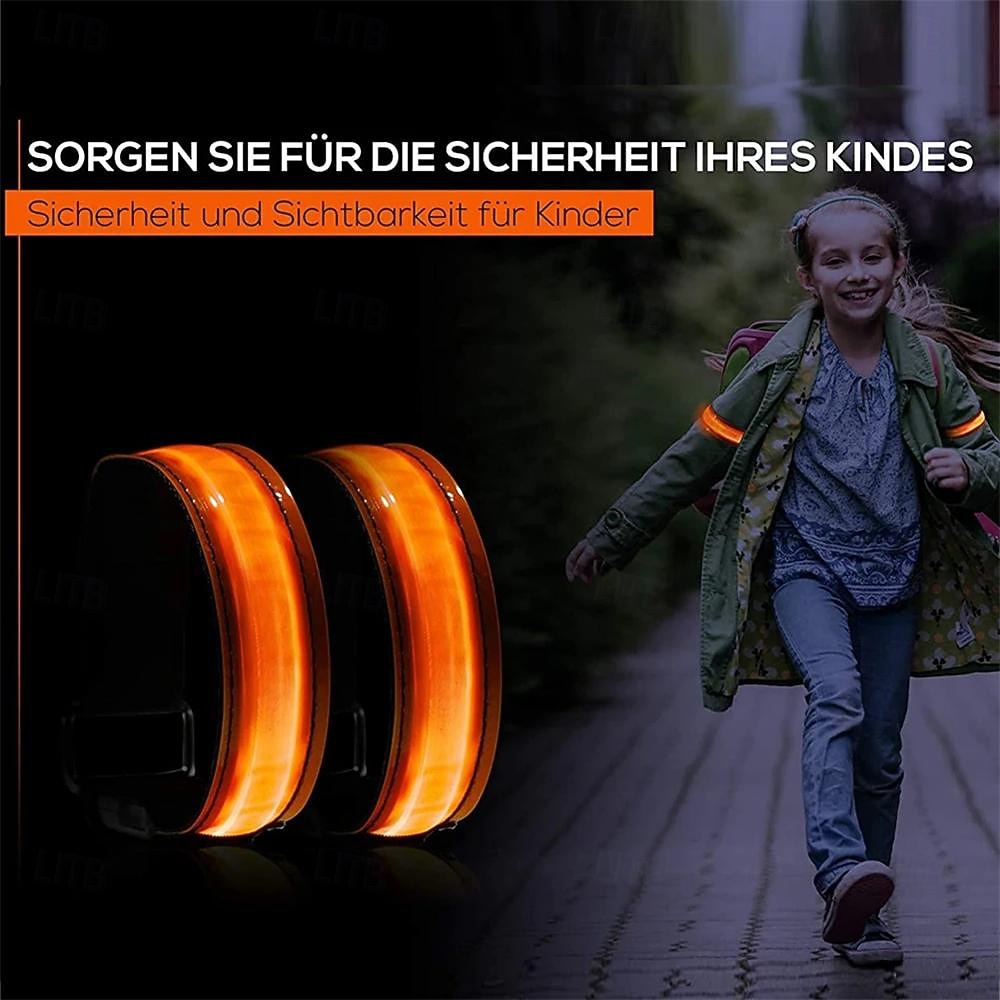 Luminous Arm Straps for Night Run USB Charging LED Luminous Night Running Armband Bracelet Outdoor Sports Reflective Safety Belt Bicycle Cycling Glowing Wristband 1PC 2026 - $15.99 –P2