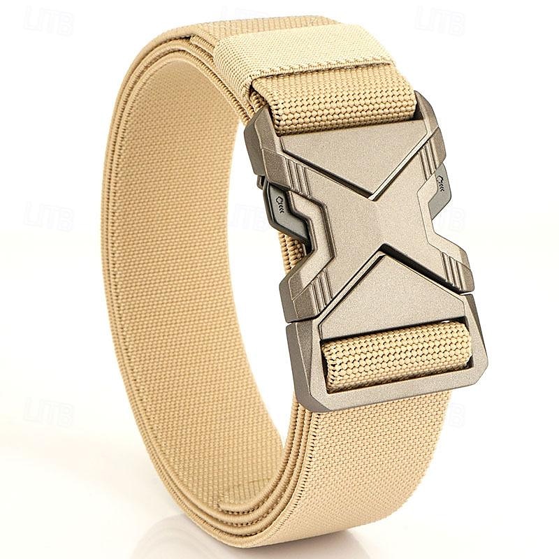 Men's Belt Tactical Belt Waist Belt Black Kakhi Polyester Alloy Durable Adjustable Plain Outdoor Daily 2025 - $13.49 –P3